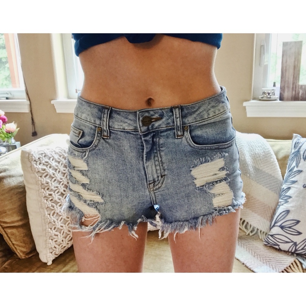 High-Waisted Denim Shorts